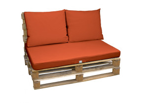 Linxor - kit de coussins pour palette déhoussables - terracotta EGK2189