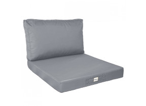 Linxor - kit de coussins pour salon de jardin déhoussables - 50 x 50 cm - gris clair EGK3650