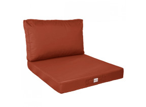 Linxor - kit de coussins pour salon de jardin déhoussables - 60 x 60 cm - terracotta EGK3658