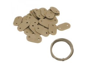 Linxor - kit de fixation pour brise vue, canisse anti-uv - beige EGK1116