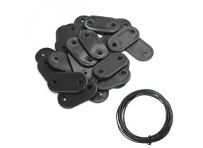 Linxor - kit de fixation pour brise vue, canisse anti-uv - gris EGK3306