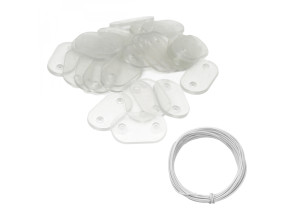 Linxor - kit de fixation pour brise vue, canisse anti-uv - transparent EGK1117