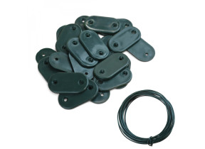 Linxor - kit de fixation pour brise vue, canisse anti-uv - vert EGK1118