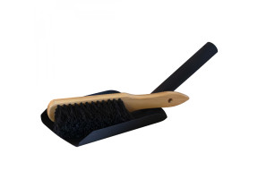 Linxor - kit pelle et balayette à cendre en fer 39 cm - bois EGK3427