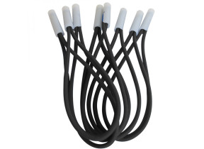 Linxor - lot de 10 tendeurs sandows cabiclic avec embout basculant - noir EGK1592