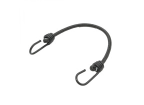 Linxor - lot de 10 tendeurs sandows élastiques avec 2 crochets - 40 cm - noir EGK1598