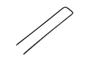 Linxor - lot de 100 piquets de fixation - 15 cm x 2.5 cm - diam 2.8 mm - acier - noir EGK1260