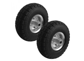 Linxor - lot de 2 roues increvables pour chariot 25 x 8 cm - axe 16 mm EGK1082