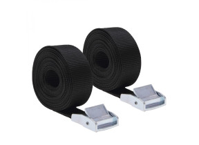 Linxor - lot de 2 sangles d\'arrimage avec boucle - 25 mm x 2,5 m - noir EGK1964