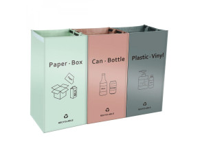 Linxor - lot de 3 sacs de recyclage réutilisables pour tri sélectif - 160l EGK3356