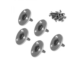 Linxor - lot de 5 pitons télescopiques en inox pour plage en bois EGK1004