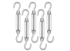 Linxor - lot de 5 tendeurs de fil réglables en acier inoxydable - double crochets - m4 EGK2770