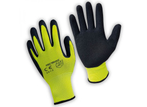 Linxor - paire de gants de protection pro travaux en polyamide et mousse de latex - taille 8 - m - jaune EGK1247