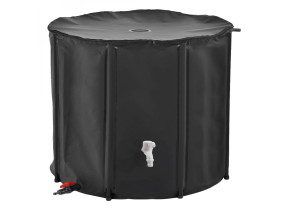 Linxor - réservoir souple, récupérateur d\'eau de pluie pliable - 1000 l - noir EGK2956
