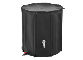 Linxor - réservoir souple, récupérateur d\'eau de pluie pliable - 200 l - noir EGK2395
