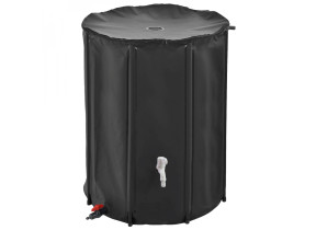 Linxor - réservoir souple, récupérateur d\'eau de pluie pliable - 500 l - noir EGK2397