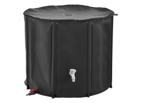 Linxor - réservoir souple, récupérateur d\'eau de pluie pliable - 750 l - noir EGK2958