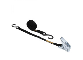 Linxor - sangle d\'arrimage à cliquet et 2 crochets s - 25 mm x 5 m - noir EGK1975