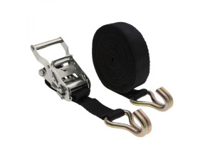 Linxor - sangle d\'arrimage avec tendeur à cliquet et 2 crochets - 35 mm x 7 m - noir EGK1977