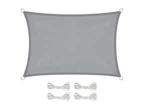 Linxor - voile d\'ombrage rectangulaire imperméable et anti-uv - 2 x 3 m - gris EGK2123