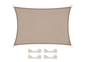 Linxor - voile d\'ombrage rectangulaire imperméable et anti-uv - 2 x 3 m - taupe EGK2124