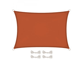 Linxor - voile d\'ombrage rectangulaire imperméable et anti-uv - 2 x 3 m - terracotta EGK3180