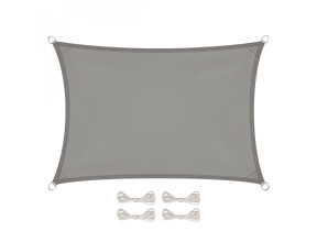 Linxor - voile d\'ombrage rectangulaire imperméable et anti-uv - 3 x 4 m - gris EGK2125