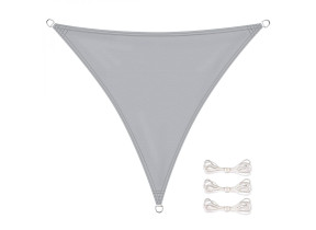 Linxor - voile d\'ombrage triangulaire imperméable et anti-uv - 3 x 3 x 3 m - gris EGK2129