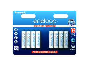 Lot de 8 piles rechargeables lr6 mignon aa 1900mah BK-3MCCE/8BE