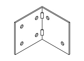 Metal l plaque / metal plaque en l 208HARDW