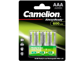 Pack de 4 piles rechargeables alwaysready micro aaa 600mah 17406403