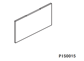 Panneau avant du tiroir gauche 259PIS0015
