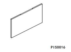 Panneau de tiroir avant droit pis0016 259PIS0016
