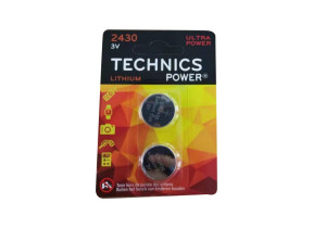 Piles bouton cr2430 3v ultra power blister 2 piles 02011