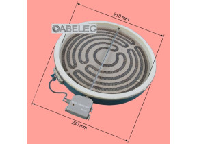 Plaque d230mm 2100w 400v simple bobine 481231018879