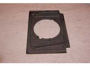 Plaque de fonte de coude feu de gauche 93806651