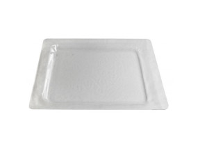Plateau lèche frites rectangulaire en verre 79X7440