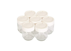 Pot de yaourt x7+couvercles A14A03