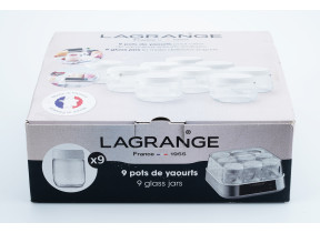 Pot en verre (x9) + couvercles vissants 430301