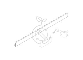 Profil haut/bas essentiel angle droit aluminium sessae589railw 132SESSAE589RAILW