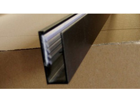 Profilé mural avec joint à l\'intérieur,1999mm, noir 221RE003