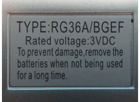 Remote controller rg36a/bgef 516048