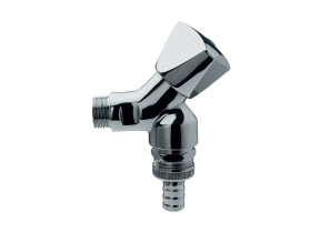 Robinet d angle chromé avec vanne 421505