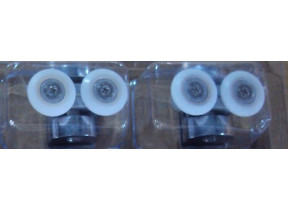 Roues supérieures en plastique chromé, 2 pcs 221DA162