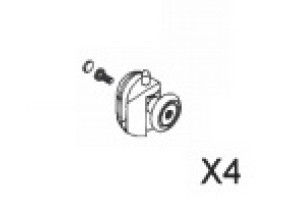 Roulette simple avec bouton poussoir x4 AURL759