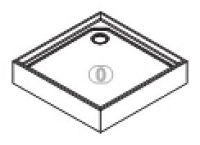 Squ-nerea-80 receveur de douche avec fond en aluminium 085NEREA2SST