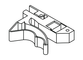 Verrouillage devise droit / systeme de fermeture droit 208HARDR1