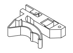 Verrouillage devise gauche / systeme de fermeture gauche 208HARDR2