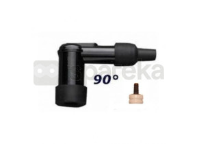 Antiparasite / connecteur de bougie d\'allumage adaptable ngk moulé à 90°. 2205704
