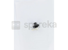 Bouton de contrôle noir inox chromé 694975086